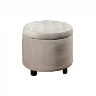 Grey Cocoarm Foot Stools Modern Small Round Stool Velvet Ottomans Footstool Heavy Load Bearing 360 Degree Swivel Work Stool Adjustable Round Stool for Home Office Bedroom Living Room Fitting Rooms 