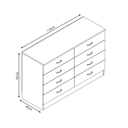 Chilton Modern 8 Drawer Chest Of, Homestar Finch 6 Drawer Dresser Assembly Manual