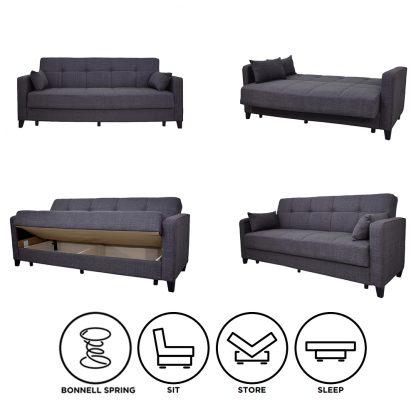 Carmen 3 Seater Purple Sofabed Sofa And Bed Different Options