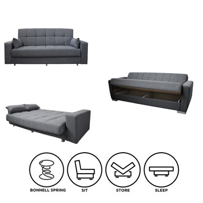 Nari Sofabed Light Grey Bed And Sofa Diiferent Options