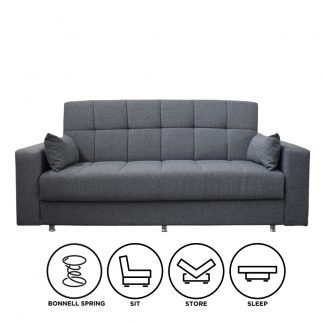 Nari Sofabed Light Grey Sofa Straight Cut Out 1